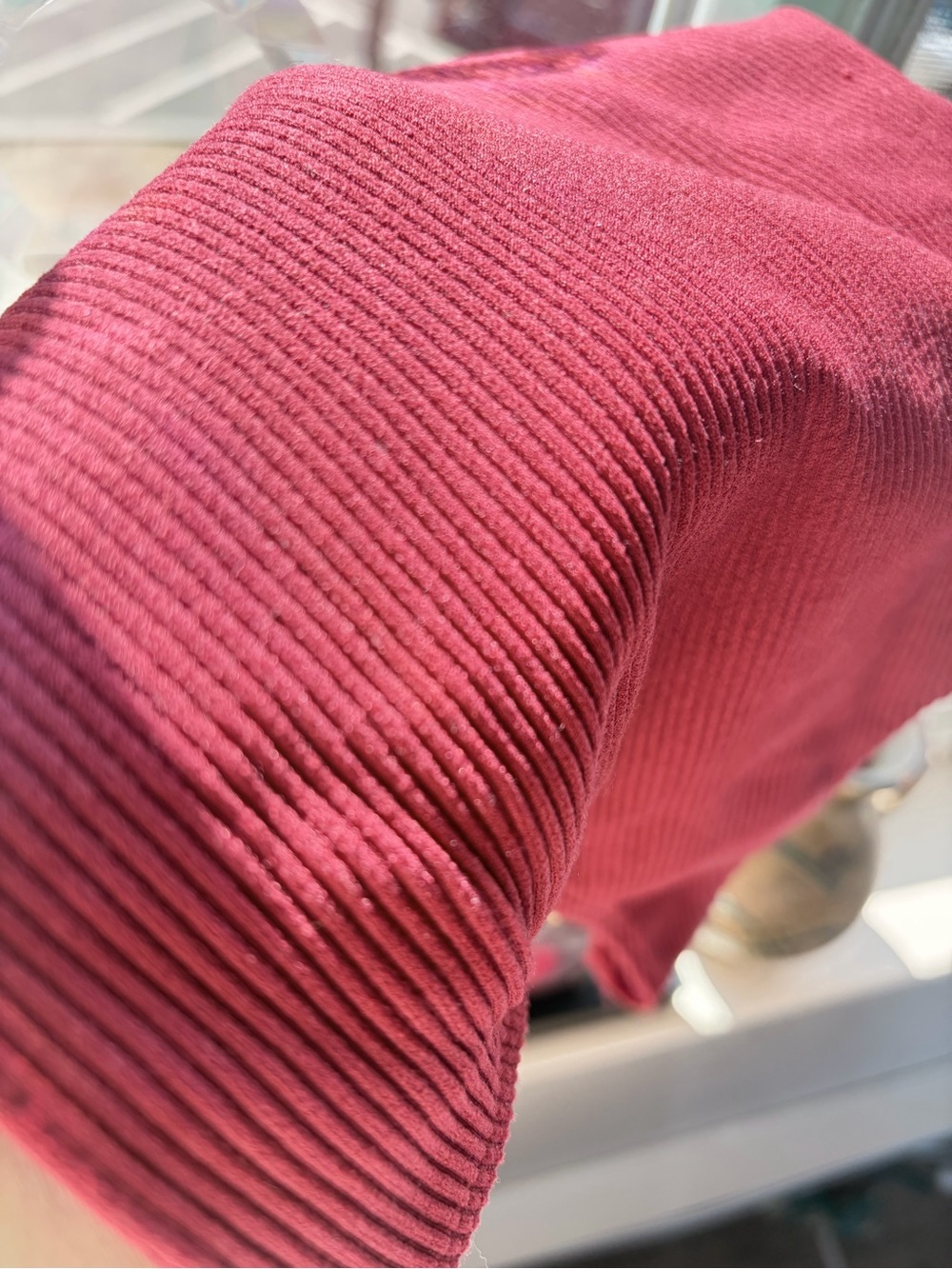 Deep Fuchsia Ribbed One-Piece Bodysuit - Picture 3 of 3